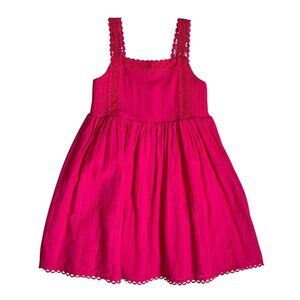 Joie Kids Pink Lace Trim Smocked Dress NWT 8
